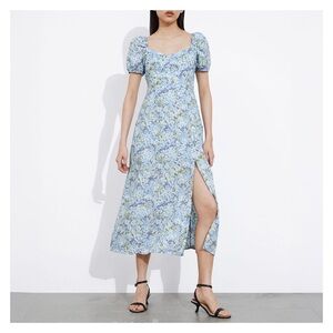 & other stories linen midi dress